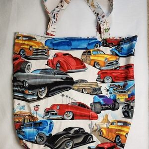 Vintage Car Print Tote Bag